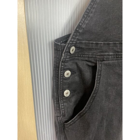 Women’s Bib Overalls Charcoal Gray Size XXL Denim Casual Cottagecore - Picture 3 of 7